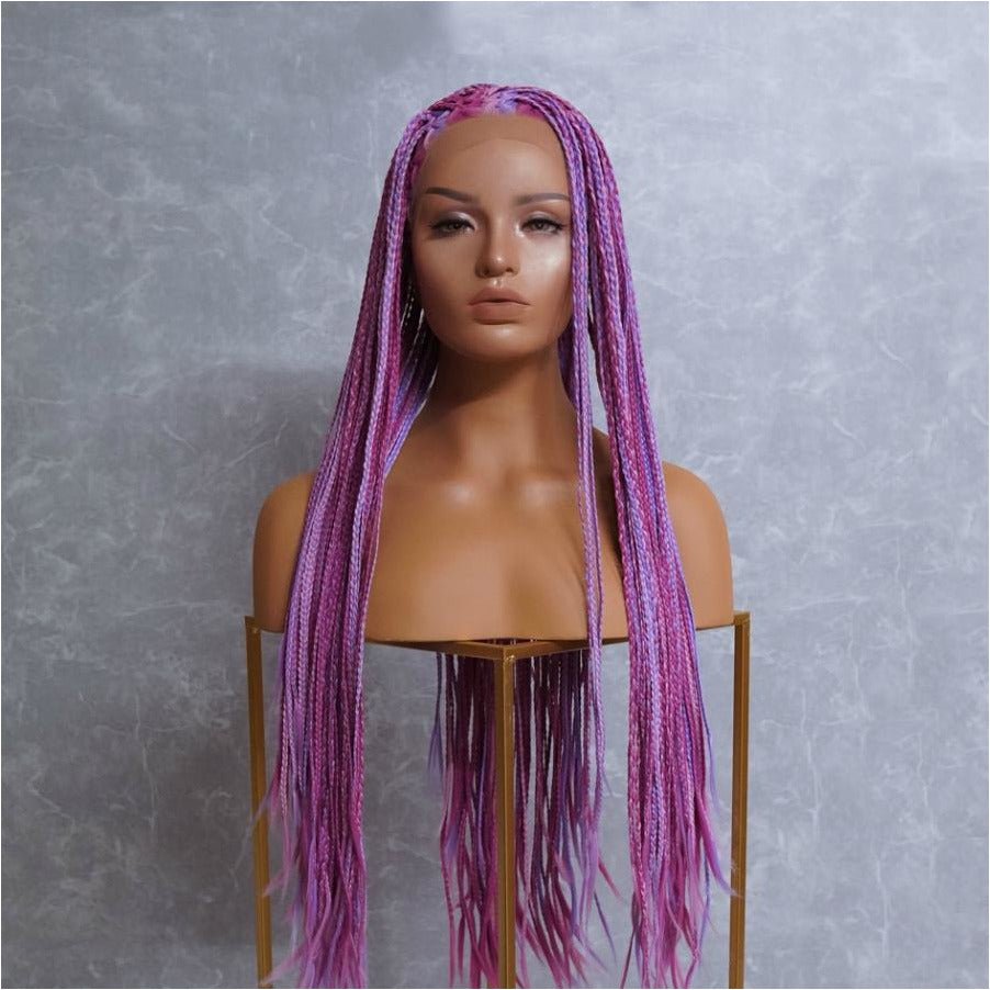 PHOENIX Mixed Pink Braided 26" Lace Front Wig - Milk & Honey Wigs