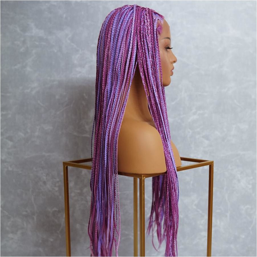 PHOENIX Mixed Pink Braided 26" Lace Front Wig - Milk & Honey Wigs