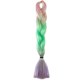 PINK, GREEN, PURPLE GLITTER BRAID HAIR 24" - Milk & Honey