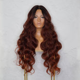 PIPER Burgundy Lace Front Wig - Milk & Honey Wigs
