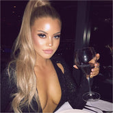 PLATINUM BLONDE Remy Human Hair Ponytail - Milk & Honey Wigs