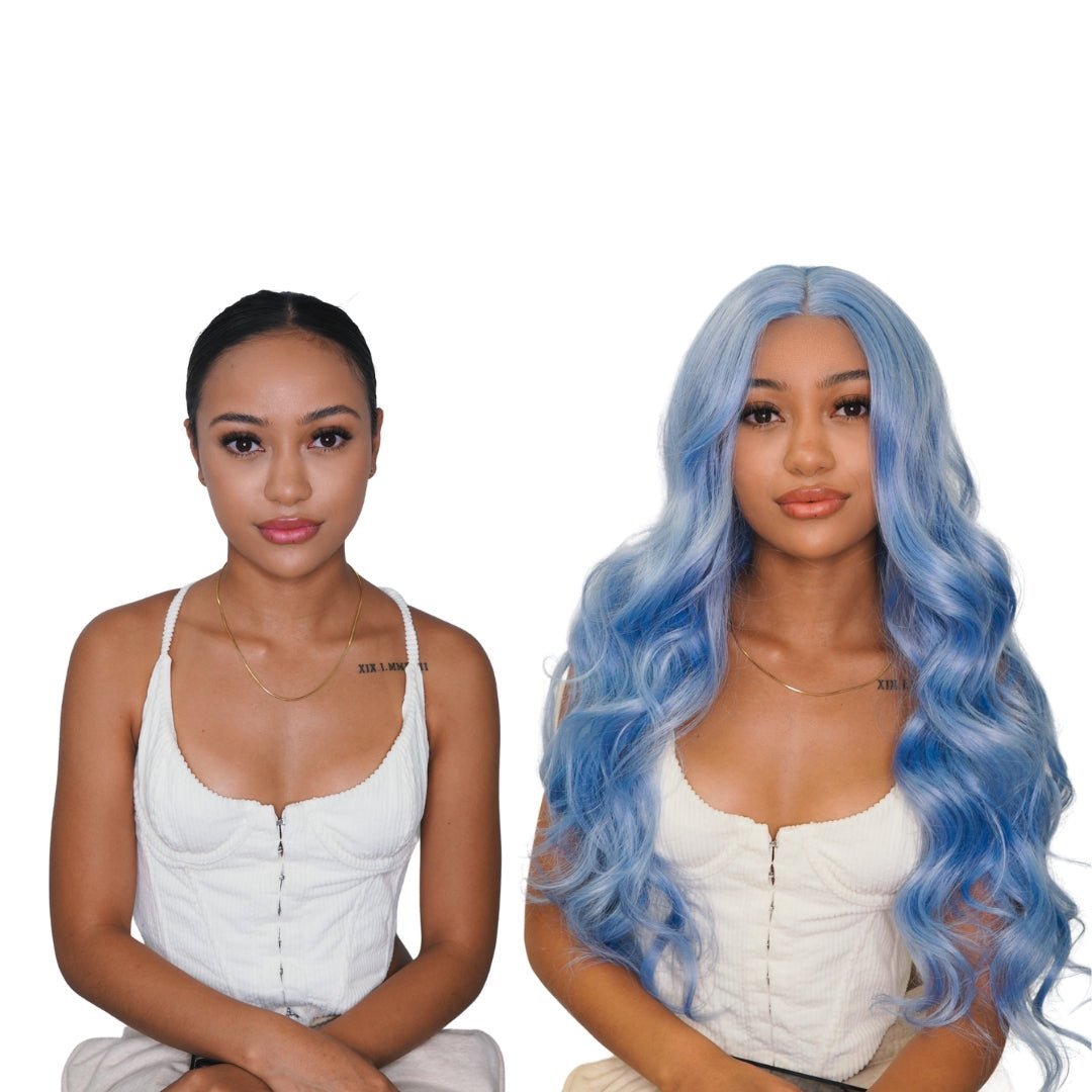 POLLY Blue 30&quot; Lace Front Wig - Milk &amp; Honey Wigs