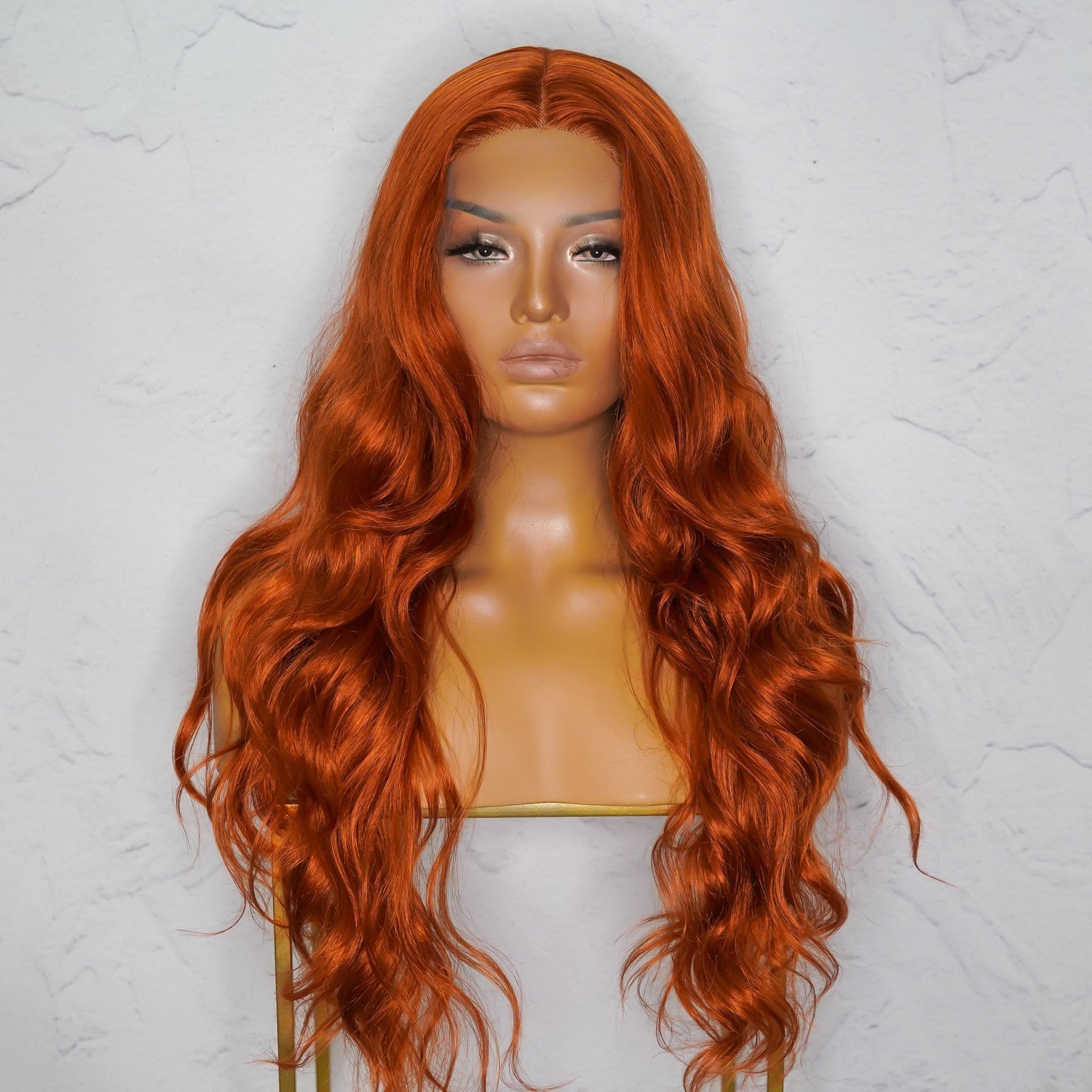 POLLY Ginger 30&quot; Lace Front Wig - Milk &amp; Honey Wigs
