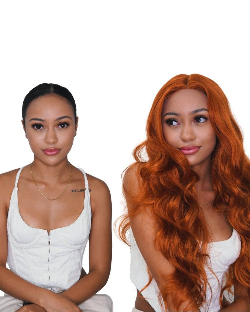 POLLY Ginger 30" Lace Front Wig - Milk & Honey