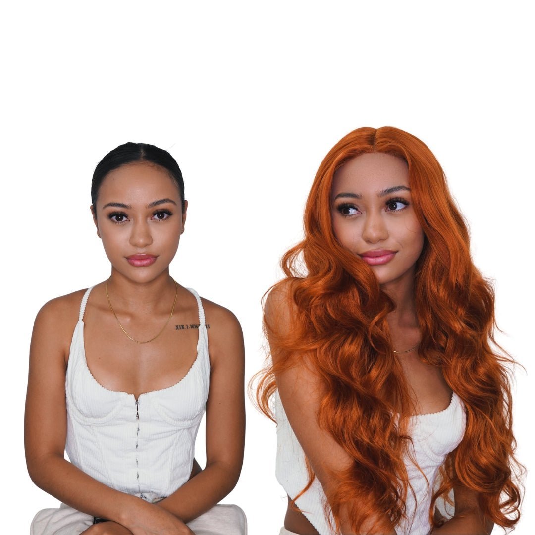 POLLY Ginger 30&quot; Lace Front Wig - Milk &amp; Honey Wigs