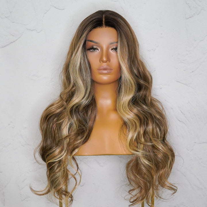 POLLY Ombre 30" Lace Front Wig - Milk & Honey