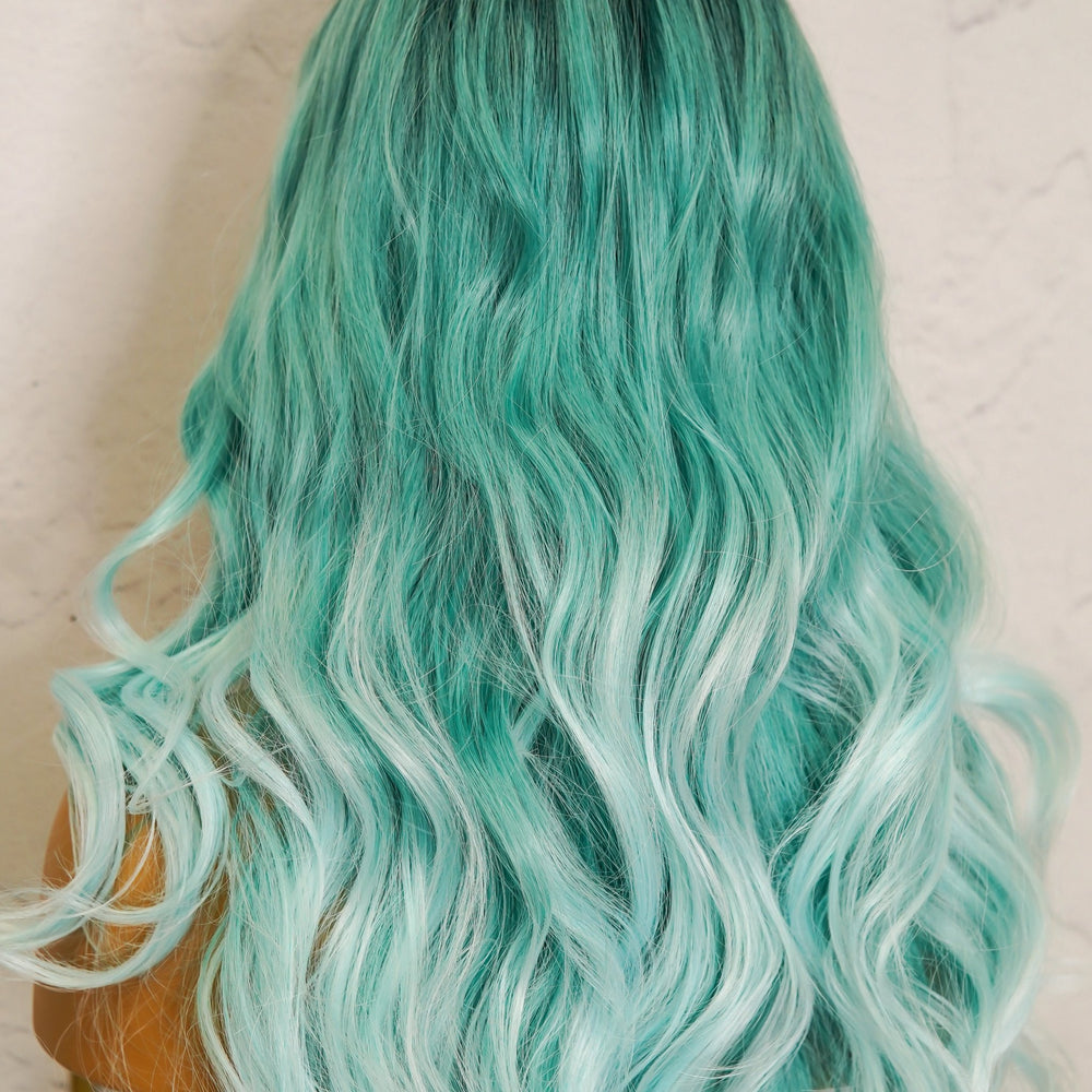 POLLY Ombre Blue 30" Lace Front Wig - Milk & Honey