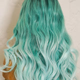 POLLY Ombre Blue 30" Lace Front Wig - Milk & Honey
