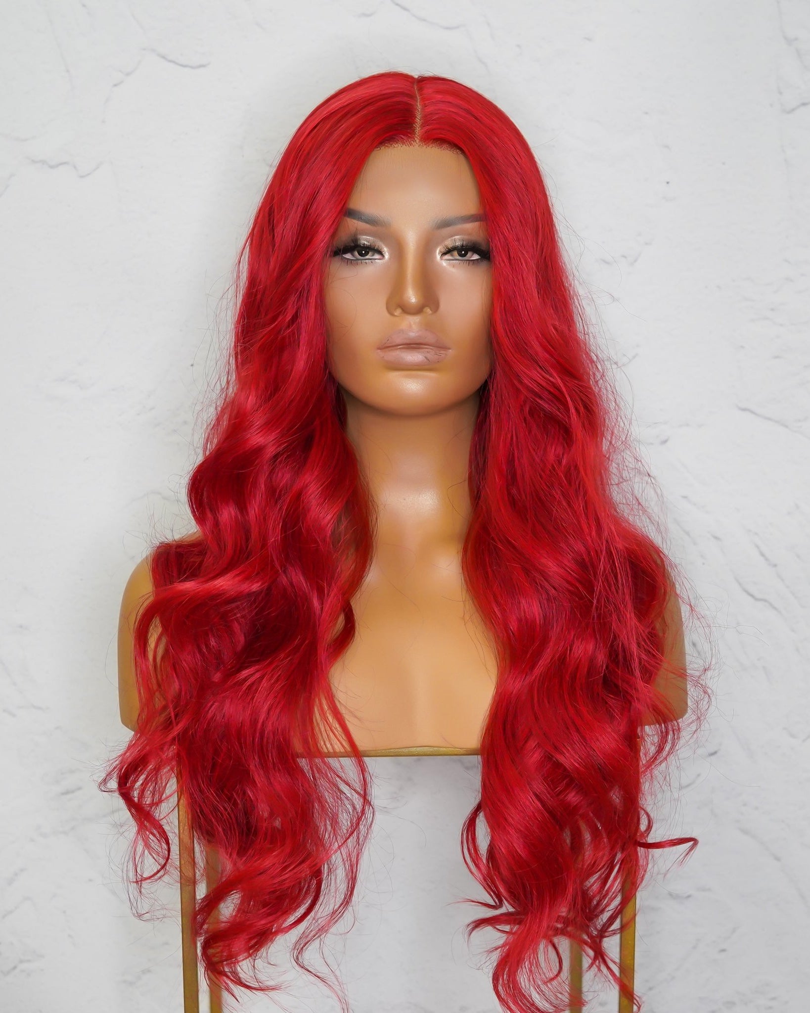 POLLY Red 30" Lace Front Wig - Milk & Honey