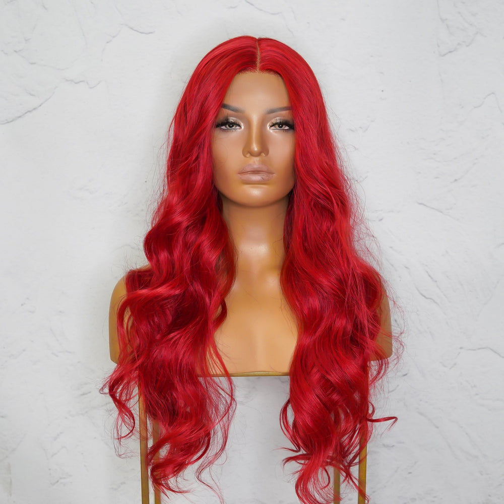 POLLY Red 30" Lace Front Wig - Milk & Honey