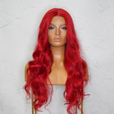POLLY Red 30" Lace Front Wig - Milk & Honey