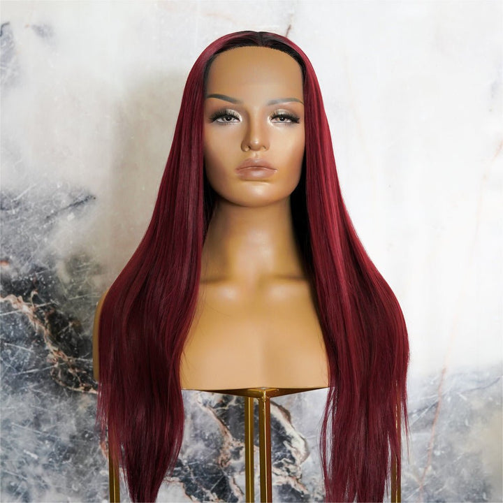RACHEL 24" Cherry Red Lace Front Wig - Milk & Honey
