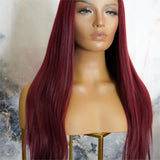 RACHEL 24" Cherry Red Lace Front Wig - Milk & Honey