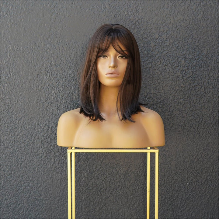 REIGN Dark Brown Fringe Wig - Milk & Honey
