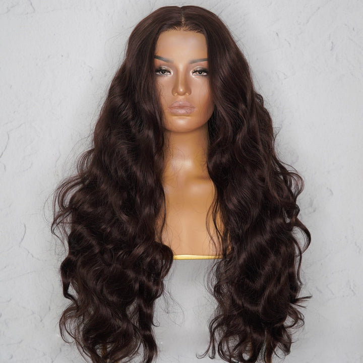 RIMA Dark Brown Lace Front Wig - Milk & Honey