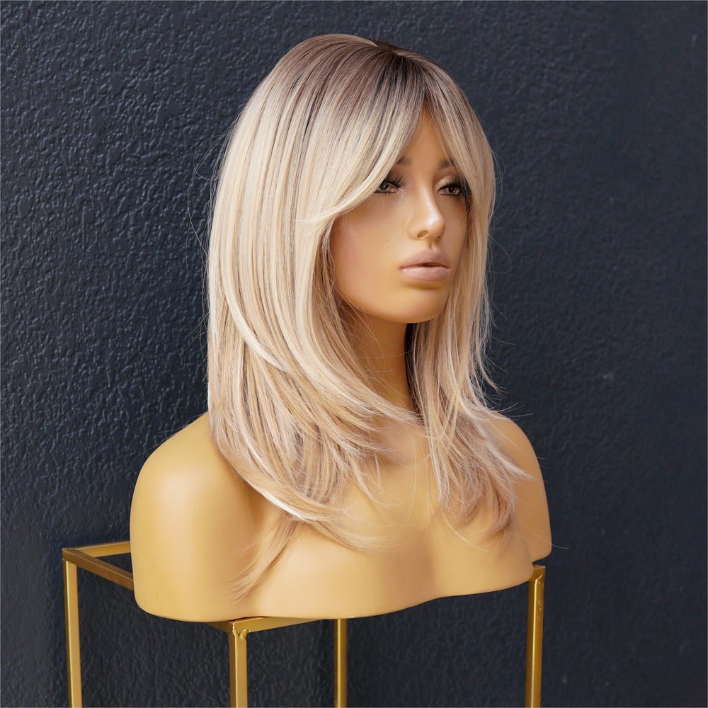ROCHELLE Blonde Ombre Fringe Wig - Milk &amp; Honey Wigs