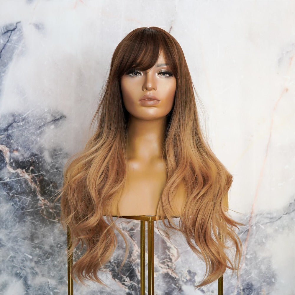 ROSA Brown Ombre Fringe Wig - Milk & Honey Wigs
