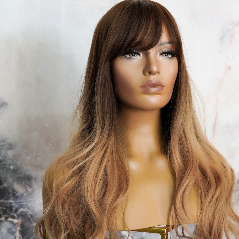 ROSA Brown Ombre Fringe Wig - Milk & Honey Wigs