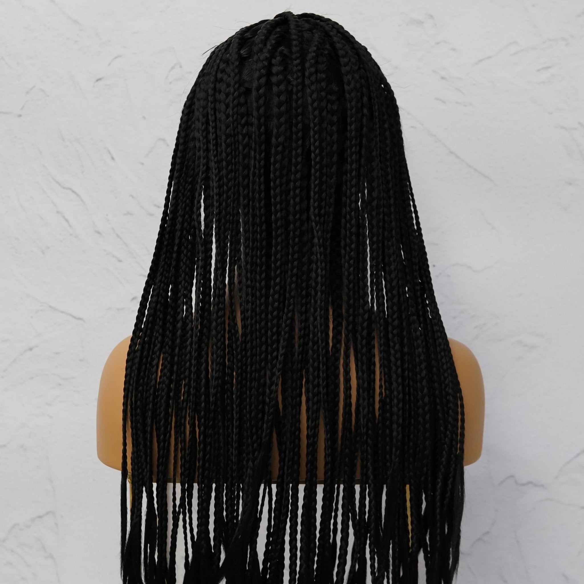 SAMPLE PHOENIX BLACK Braided 26" Lace Front Wig - Pre Cut Lace - Milk & Honey Wigs