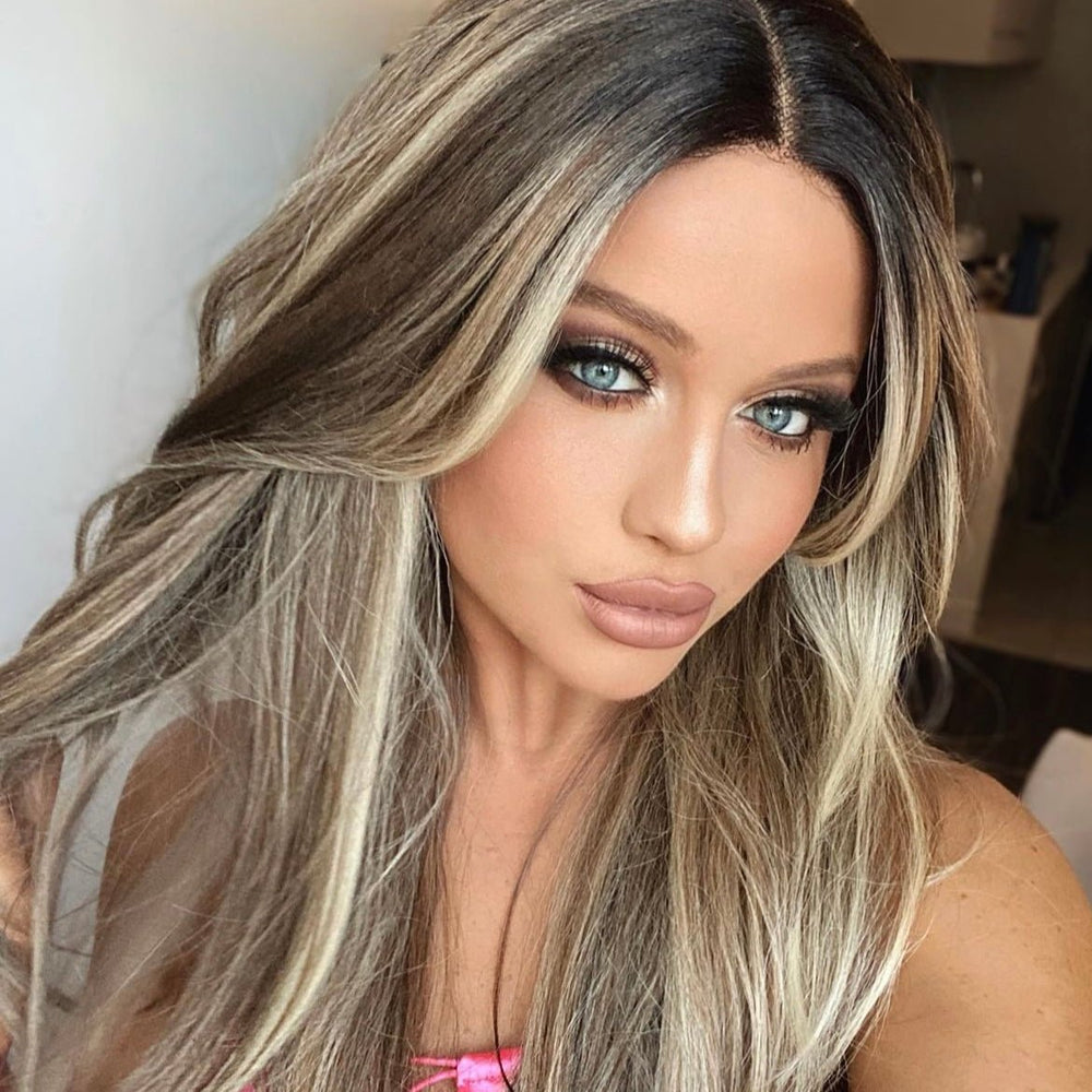 SELENE Ombre Lace Front Wig - Milk & Honey