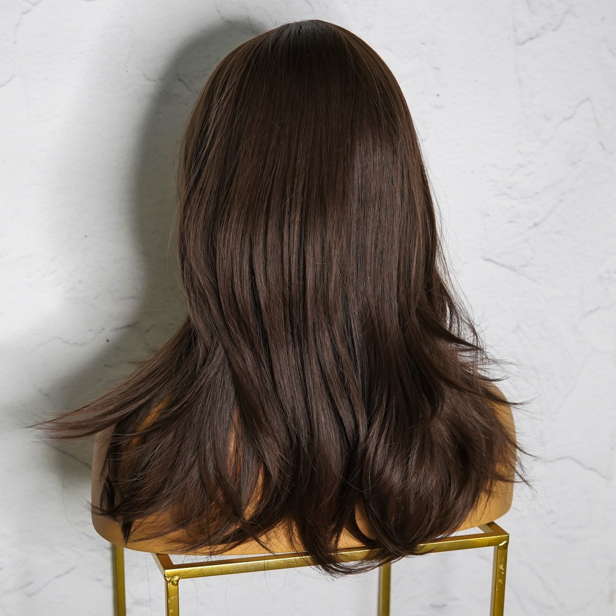 SHILA Dark Brown Fringe Wig - Milk & Honey Wigs