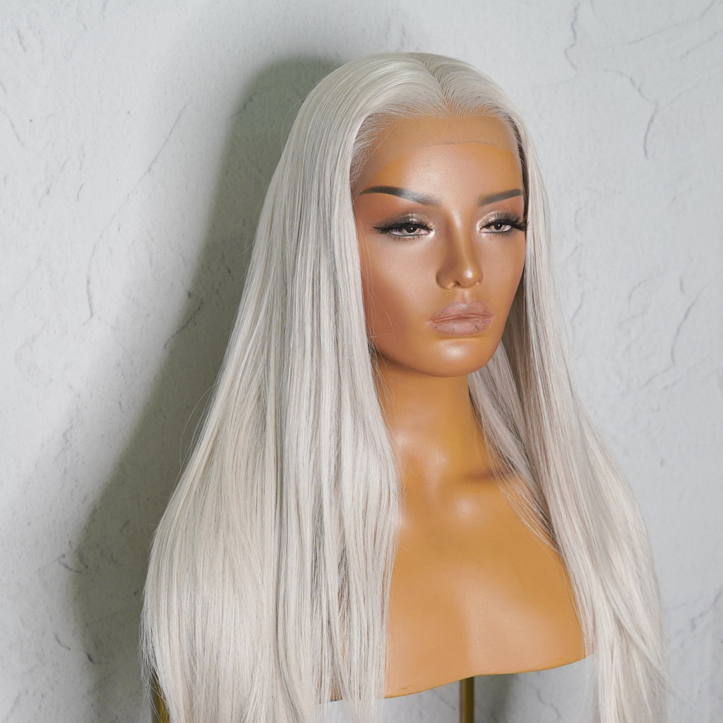 SLOAN Silver White Blonde Lace Front Wig - Milk & Honey