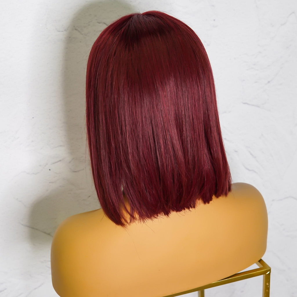 SPICE Red Human Hair Lace Front Wig ** READY TO SHIP ** - Milk & Honey