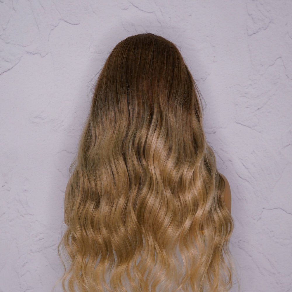ST TROPEZ Ombre Blonde Human Hair U Part Wig - Milk &amp; Honey Wigs