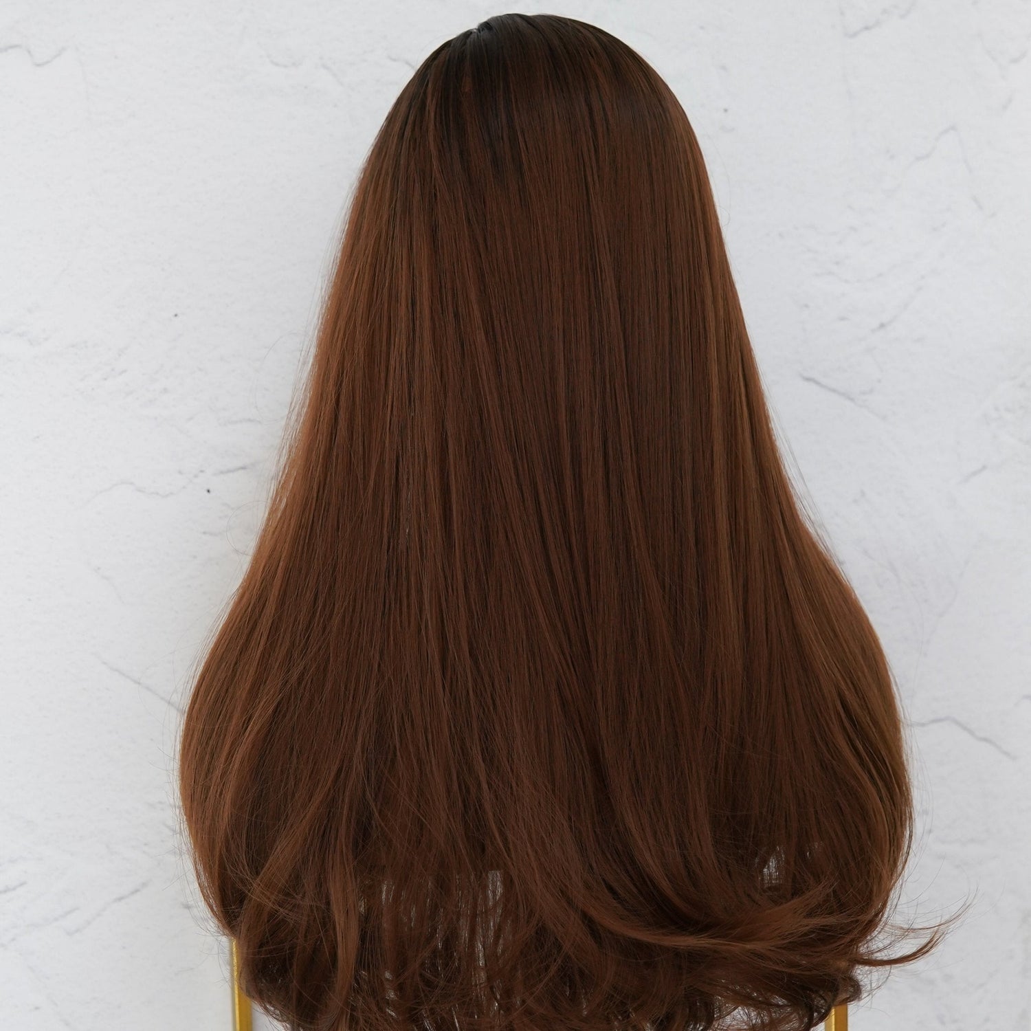 STACEY Brown Ombre Fringe Wig - Milk &amp; Honey Wigs