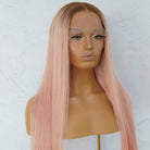 SUGAR Pink Human Hair Lace Front Wig - Milk & Honey Wigs