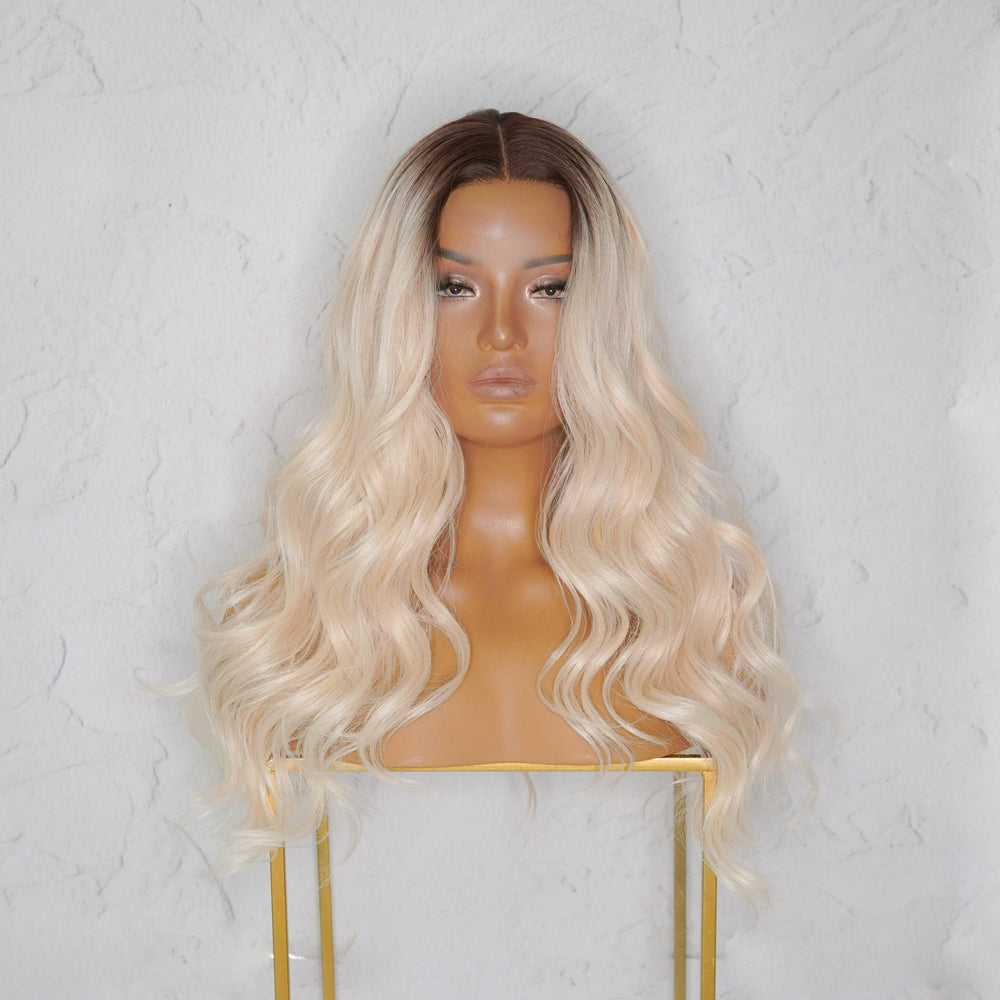 TABITHA Ombre Platinum Lace Front Wig - Milk & Honey