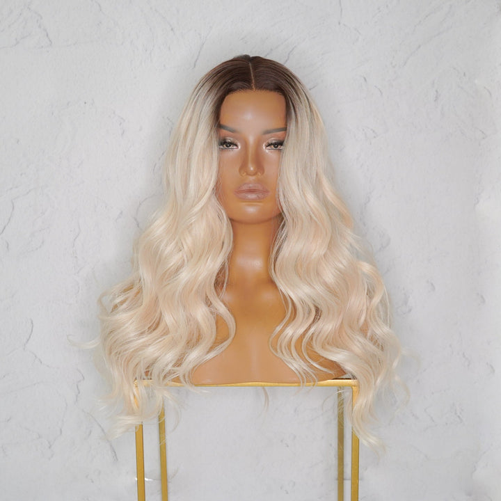 TABITHA Ombre Platinum Lace Front Wig - Milk & Honey