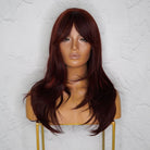 TAHLEAH Burgundy Fringe Wig - Milk & Honey Wigs