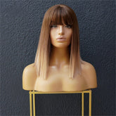 TALLULAH Light Brown Ombre Fringe Wig - Milk & Honey Wigs