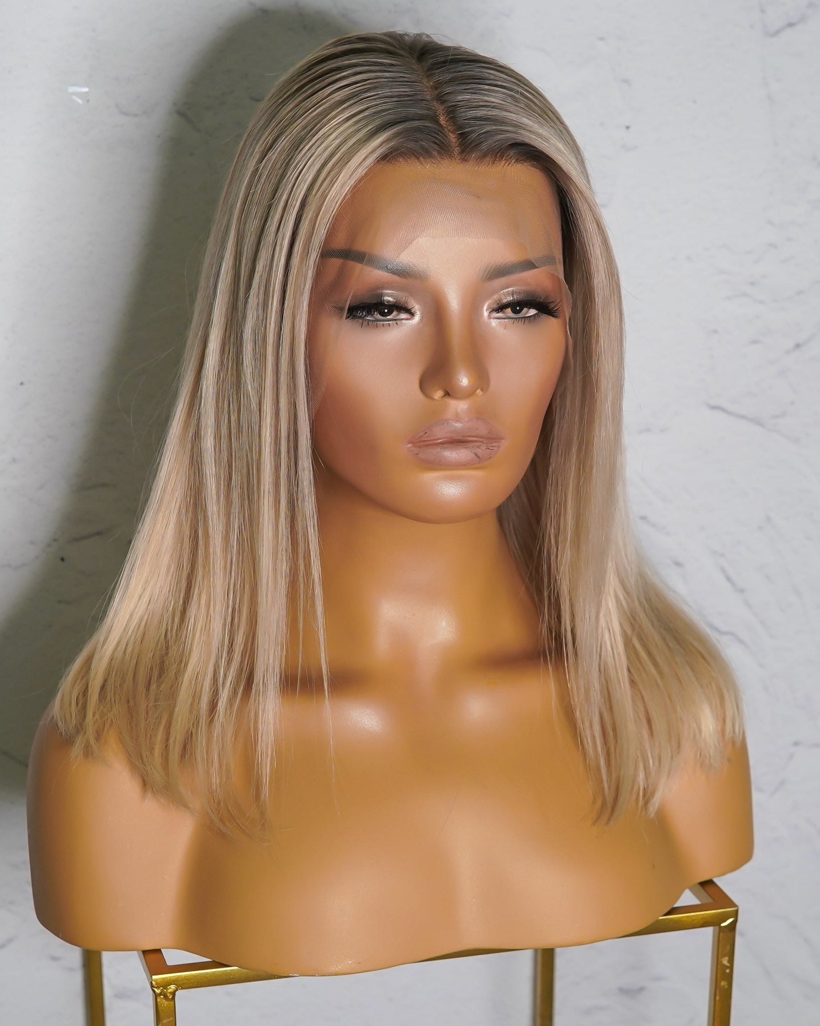 TAMMY Human Hair Lace Front Wig - Milk & Honey