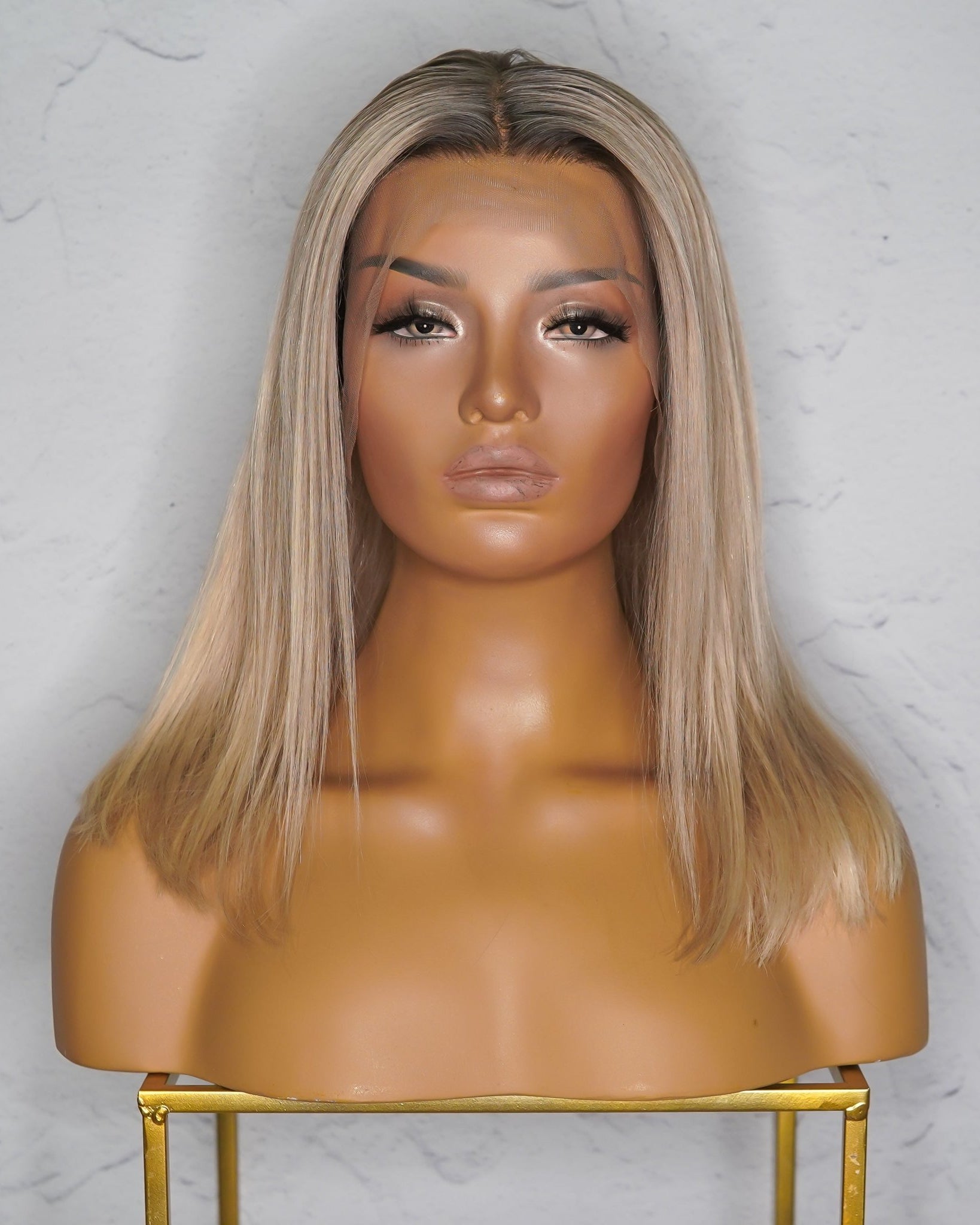TAMMY Human Hair Lace Front Wig - Milk & Honey