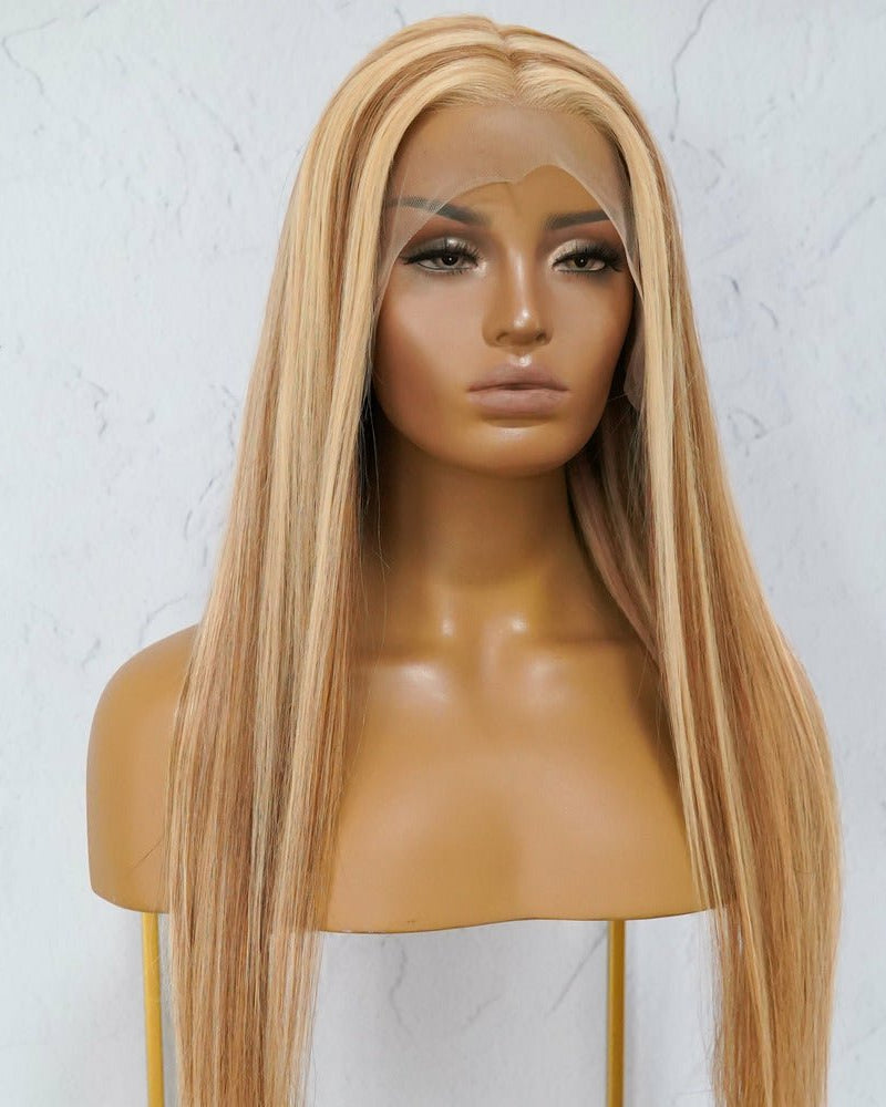 TEANNE Human Hair Lace Front Wig - Milk & Honey