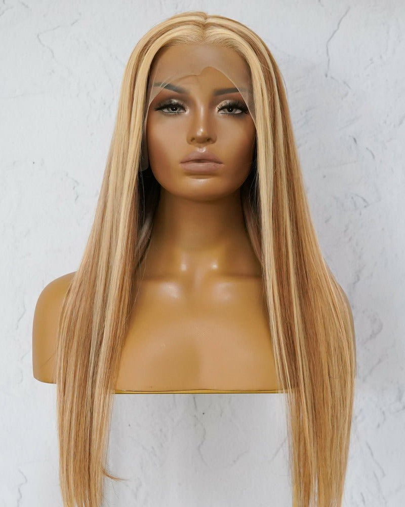 TEANNE Human Hair Lace Front Wig - Milk & Honey