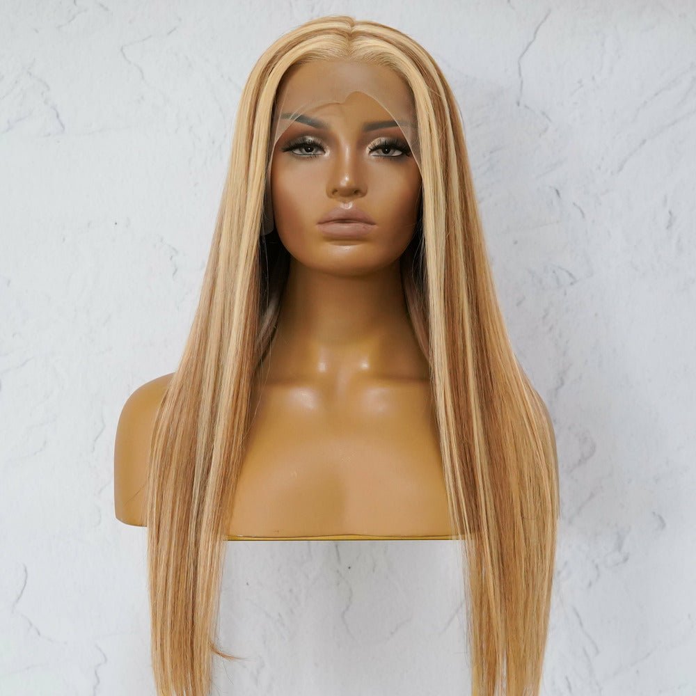 TEANNE Strawberry Blonde Human Hair Lace Front Wig | Milk & Honey