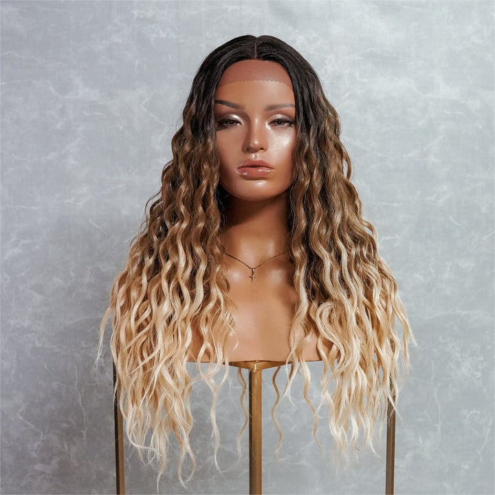 TEGAN Ombre Curly Lace Front Wig - Milk & Honey