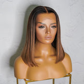 TIARNA Brown Human Hair Lace Front Wig - Milk & Honey Wigs