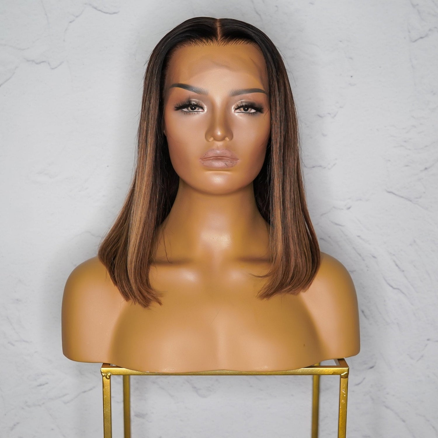 TIARNA Brown Human Hair Lace Front Wig - Milk &amp; Honey Wigs