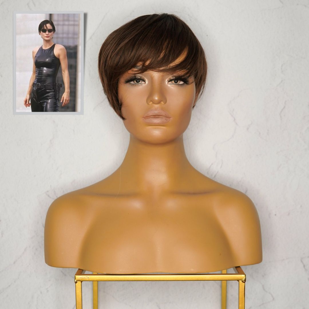 TRINITY MATRIX COSPLAY - KRIS Dark Brown Fringe Wig - Milk & Honey Wigs
