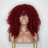 TYRA Burgundy Afro Curl Wig - Milk & Honey Wigs
