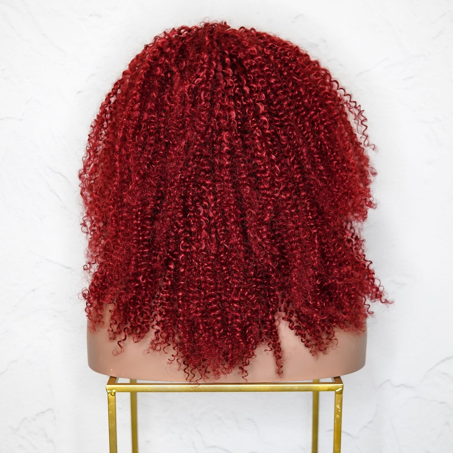 TYRA Burgundy Afro Curl Wig - Milk &amp; Honey Wigs