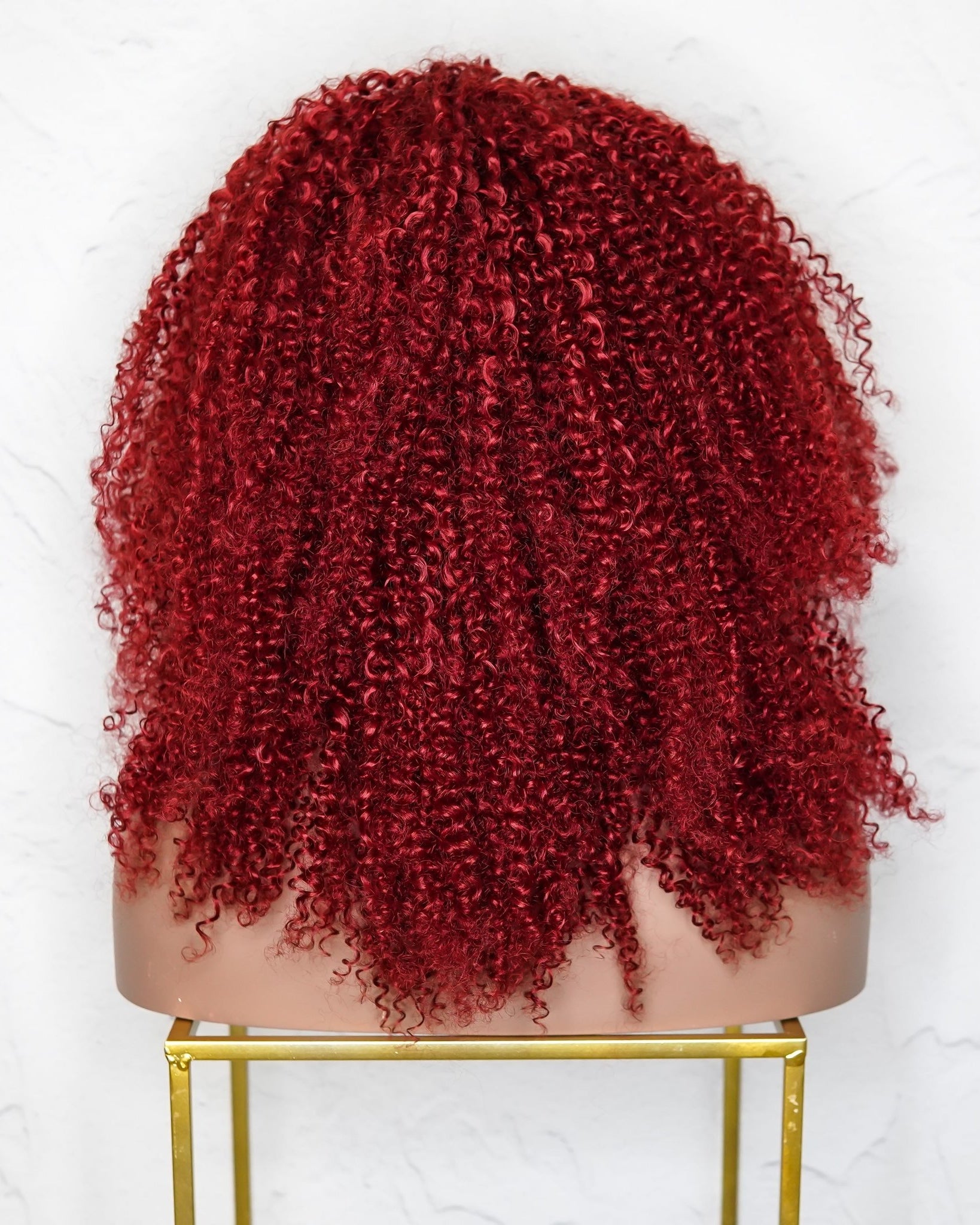 TYRA Burgundy Afro Curl Wig - Milk & Honey
