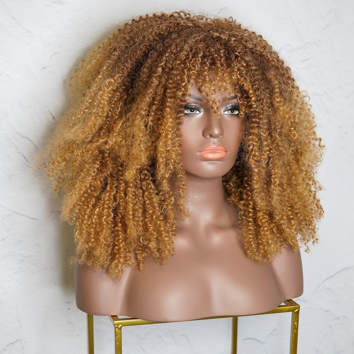 TYRA Caramel Afro Curl Wig - Milk &amp; Honey Wigs