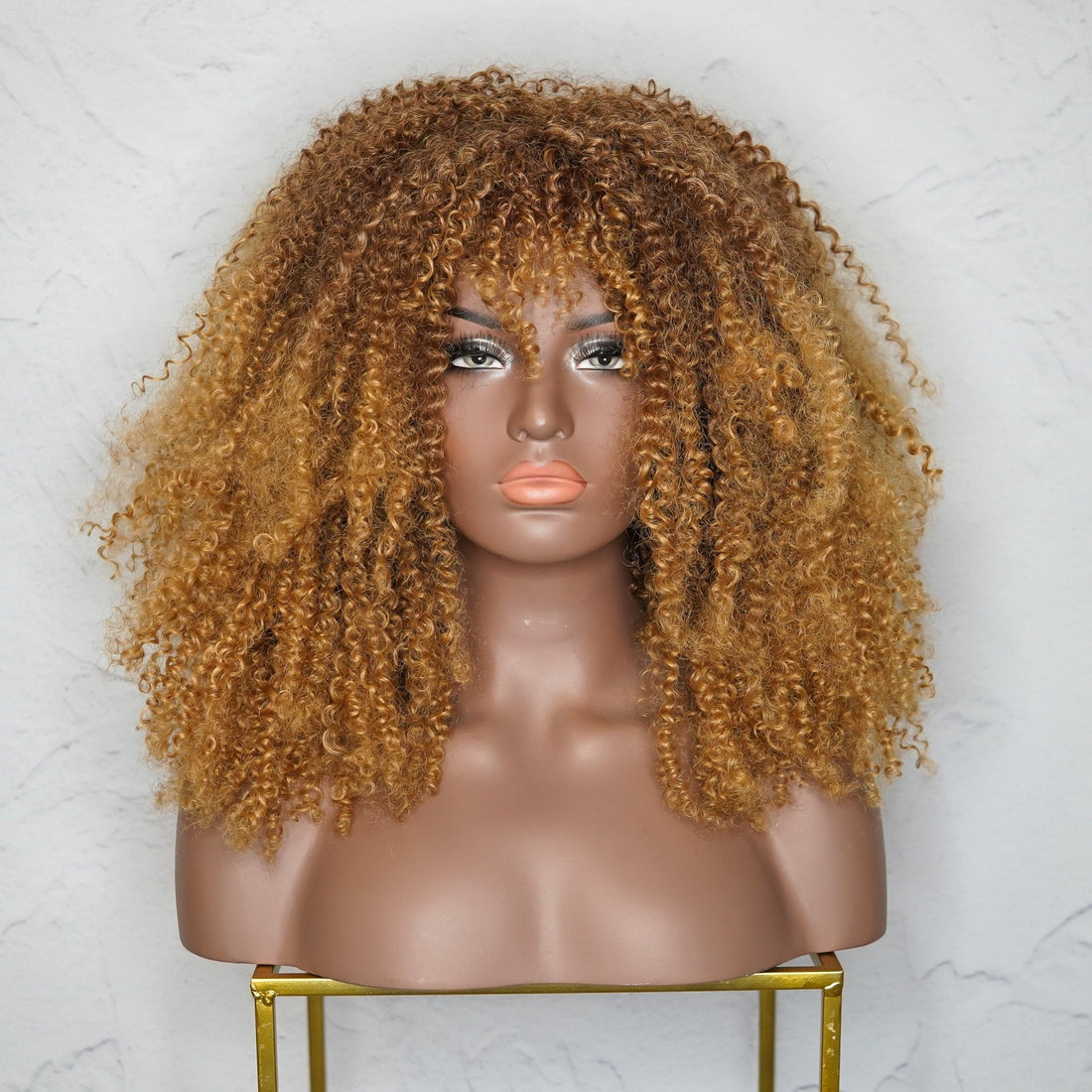TYRA Caramel Afro Curl Wig - Milk &amp; Honey Wigs