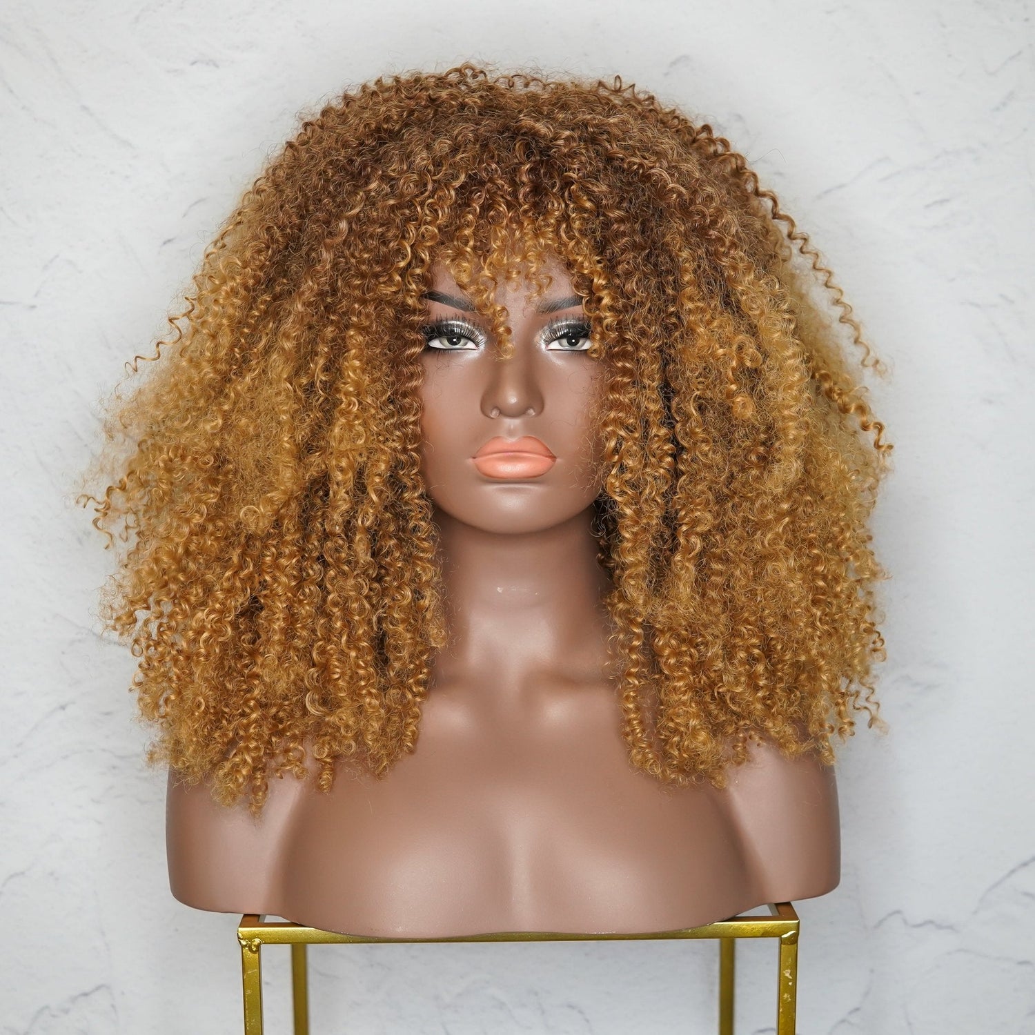 TYRA Caramel Afro Curl Wig - Milk &amp; Honey Wigs