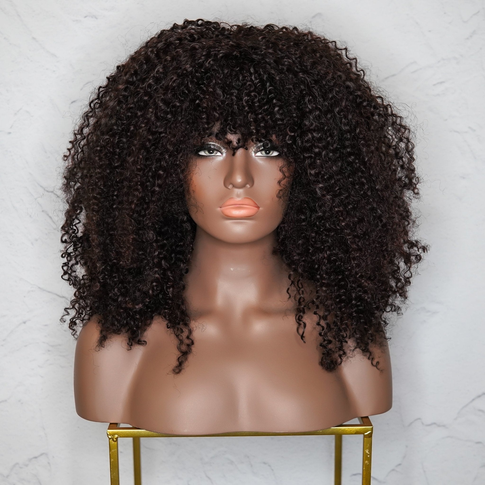 TYRA Dark Brown Afro Curl Wig - Milk &amp; Honey Wigs